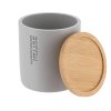 Zásobník na bavlněnou podložku SAVA, bambusové víko, Ø 9,5 cm, Šedý