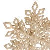 Špice na stromek, třpytivá sněhová vločka, kov, 20 cm