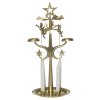 Kovový svícen s karuselem na kuželové svíčky, 28 cm