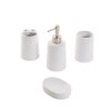 Keramický koupelnový doplňkový set WHITE - 4 kusy v sadě