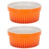 Barevné keramické misky, multifunkční šálky 260 ml - 2ks,, oranžová