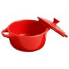 Keramické nádobí, keramický hrnec pro zapékání, nádobí pro dezertů, žáruvzdorné nádobí, nádobí pro servírování dipů -  O 10 cm, barva červená, 200 ml
