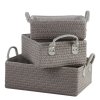 Skladovací box, úložný box, košík kosmetický, koupelnový box, box pro kosmetiku,  doza na sperky, košík na drobnosti  - 3 ks, šedá barva