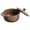 Keramické nádobí, keramický hrnec pro zapékání, nádobí pro dezertů, žáruvzdorné nádobí, nádobí pro servírování dipů -  O 10 cm, hnědá barva, 200 ml