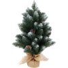 Zasněžený umělý vánoční stromek se šiškami, 60 cm