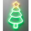 Vánoční neonový nápis na zeď stromek, LED, 23 x 22 cm