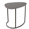 Sada 2 odkládacích stolků JERRY, kapkovitý tvar, kovové, šedý