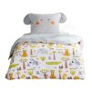 Dětské povlečení 140x200 cm LAZY MORNING, bavlněné, povlak s ušima, slon
