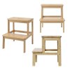 Bambusová stolička se schůdkem KROK, výška 46 cm, přírodní