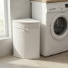 Rohový koš na prádlo ARCO, bambus, 60 l