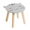 Dřevěná dětská stolička SAFARI s motivem kočky, 28 cm