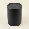 Koupelnový odpadkový černý koš RUND, 6 l