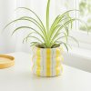 Keramický obal LINJE, 14 cm - žlutý