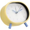 Kovový budík VAKNA - žlutý