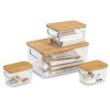 Sada kuchyňských organizérů ZELLER, 4 ks, bambusová víčka