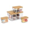 Sada kuchyňských organizérů ZELLER, 4 ks, bambusová víčka