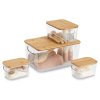Sada kuchyňských organizérů ZELLER, 4 ks, bambusová víčka