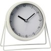 Kovové stolní hodiny STILLA bílé, Ø 19 cm