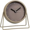 Kovové stolní hodiny STILLA hnědé, Ø 19 cm