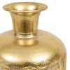 Kovová váza, zlatá BELLI, 41 cm