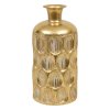 Kovová váza, zlatá BELLI, 41 cm