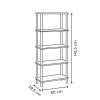 Stojací regál COME, 5 úrovní, 141,5 cm