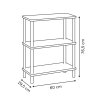 Nízký regál COME, 3 úrovně, 76,5 cm