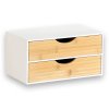 Organizér na stůl KESPER, 2 zásuvky, 27 x 16 x 14 cm, bílý