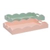 Sada 2 dřevěných pastelových podnosů, matný povrch - vzor 1
