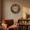 Nástěnné hodiny ARON v industriálním stylu, Ø 39 cm