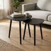 Sada 2 konferenčních stolků BINI v různých velikostech, černá