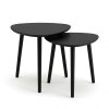 Sada 2 konferenčních stolků BINI v různých velikostech, černá