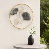 pol pl Panel scienny metalowy FLOWER zloty O 45 5 cm 107650 7