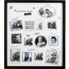 Fotoámeček na 12 fotografií , fotorámeček, rámeček na fotky, černá barva , 37 x 42 cm