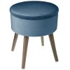 Stolička ve skandinávském stylu, velurová, 36 x 44 cm