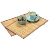 Obdélné bambusové prostírání, sada dvou stylových a odolných stolních rohoží