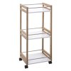Kuchyňský regál na kolečkách z bambusového dřeva SMALL KITCHEN TROLLEY