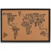 Korková nástěnka s mapou světa, 60 x 40 cm Zeller