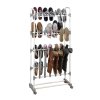 Police na boty ADONIS, kovová police, police na obuv, kovový regál, botník, stojan na boty, stojan na obuv, regál na boty, regál na obuv  -  pro 39 párů bot,  66,5 x 138 x 29 cm, WENKO