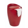 Pouf CANDY LIGHT RED - koš na prádlo, 2 v 1, WENKO
