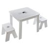 Dřevěný stůl s stoličkami pro děti, 51x57x57, 26x19x36 cm