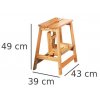 Dřevěný skládací žebřík