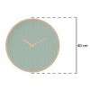 Nástěnné hodiny v dřevěném rámu, obývací pokoj hodiny, kuchyňské hodiny, nástěnné hodiny O 40 cm, zelené