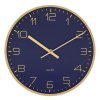Nástěnné hodiny pro ložnice Dětský pokoj Nástěnné hodiny Tmavě modrá 30 cm Průměr