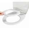 Toaletní sedátko s dětským krytem, plastové toaletní příslušenství s mechanismem volného pádu - WENKO