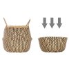 Dekorativní proutěný a mořský koš, dvoubarevný, Ø 37 x 30 cm