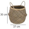 Dekorativní proutěný a mořský koš, dvoubarevný, Ø 37 x 30 cm
