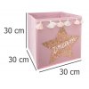 Úložný box na hračky DREAM, růžový, 30 x 30 x 30 cm