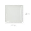 Bílý talíř, čtvercový tvar, 21 x 21 cm