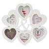 Nástěnný fotorámeček SRDCE, bílý, 6 fotek